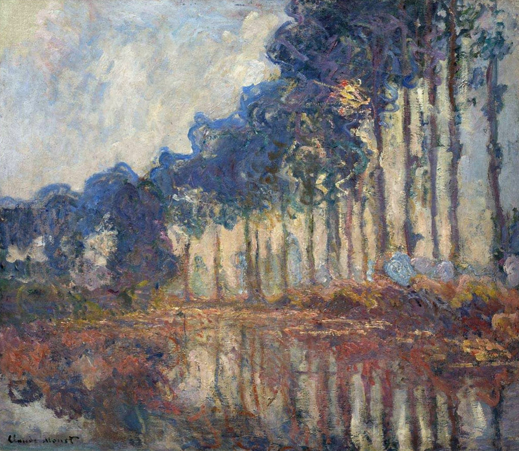 The Poplars, Autumn Claude Monet W1311 Private Collection